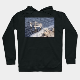 Broken jetty. Hoodie